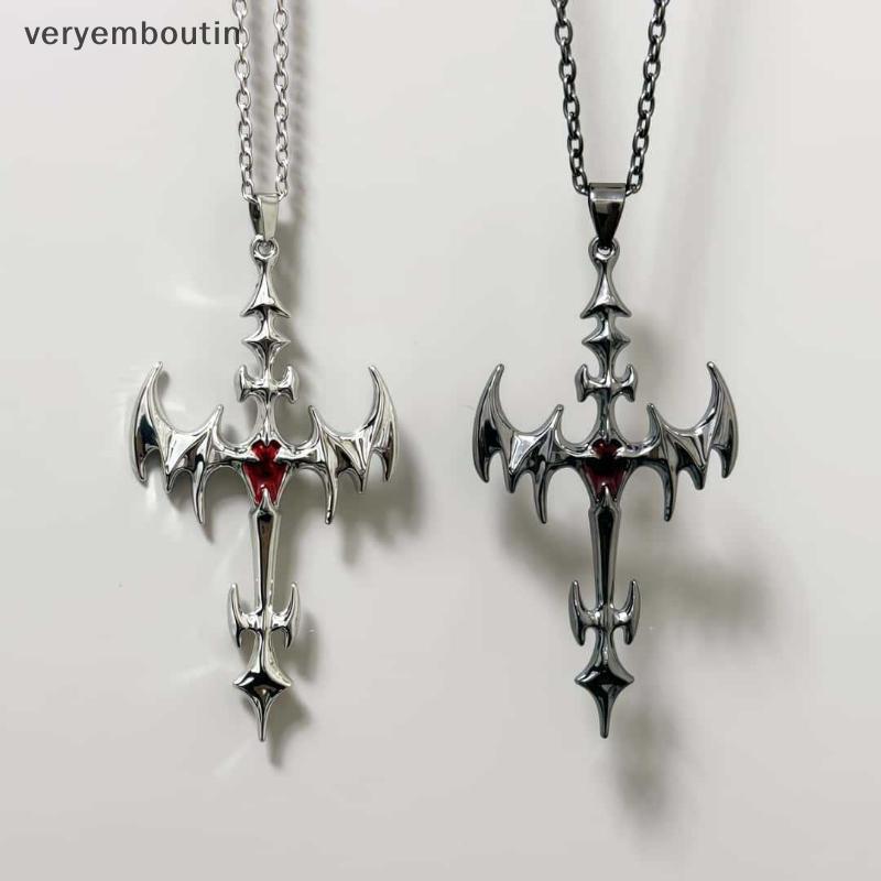 In Gothic Vintage ค้างคาว Choker จี้สร้อยคอสําหรับผู้ชายผู้หญิง Hip Hop Biker Party เครื่องประดับ n