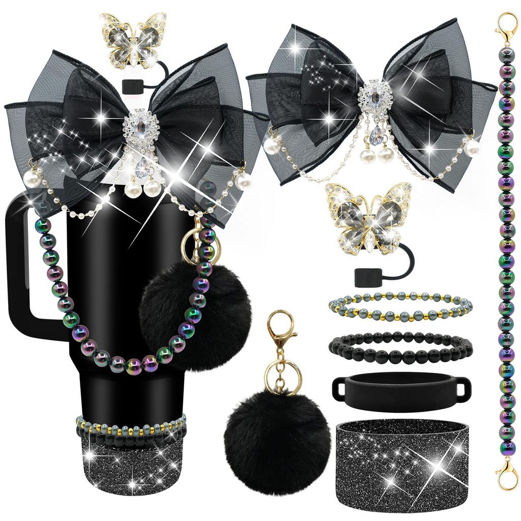 Stanley up Accessories Stanley Crystal ozStanley 40 Cup Stanley Cup Set C Butterfly Straw 2025.12.25