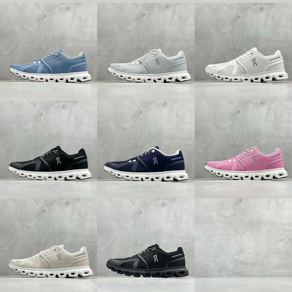 On Running On Cloud 6 Cloud6 รองเท้าวิ่งสําหรับผู้ชายและผู้หญิงรองเท้าผ้าใบ Unisex คู่น้ําหนักเบาตาข