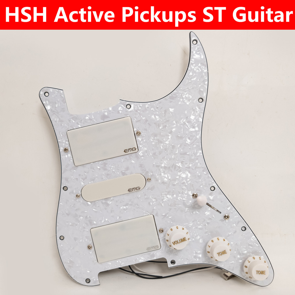 Prewired HSH EMG Active Pickups Pickguard SA 81 85 รุ่น Active Humbucker และ Single Coil Pickups 1V2