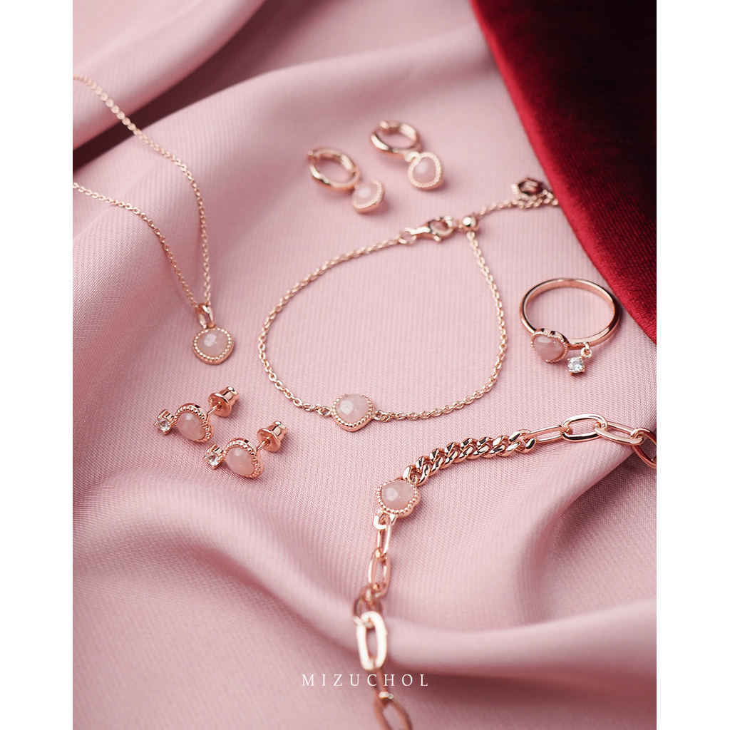 Mizuchol สร้อยคอหัวใจ Strawberry Quartz | Darling in Strawberry Necklace | สร้อยเสริมดวงความรัก - รูปที่ 4
