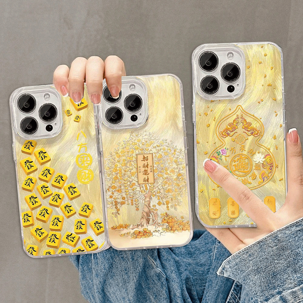 Golden Tree Rich Gourd สําหรับ Xiaomi Redmi 10 10C 9A 9C 9T 15 15C A1 A3 A5 8 K60 ULTRA หมายเหตุ 14 