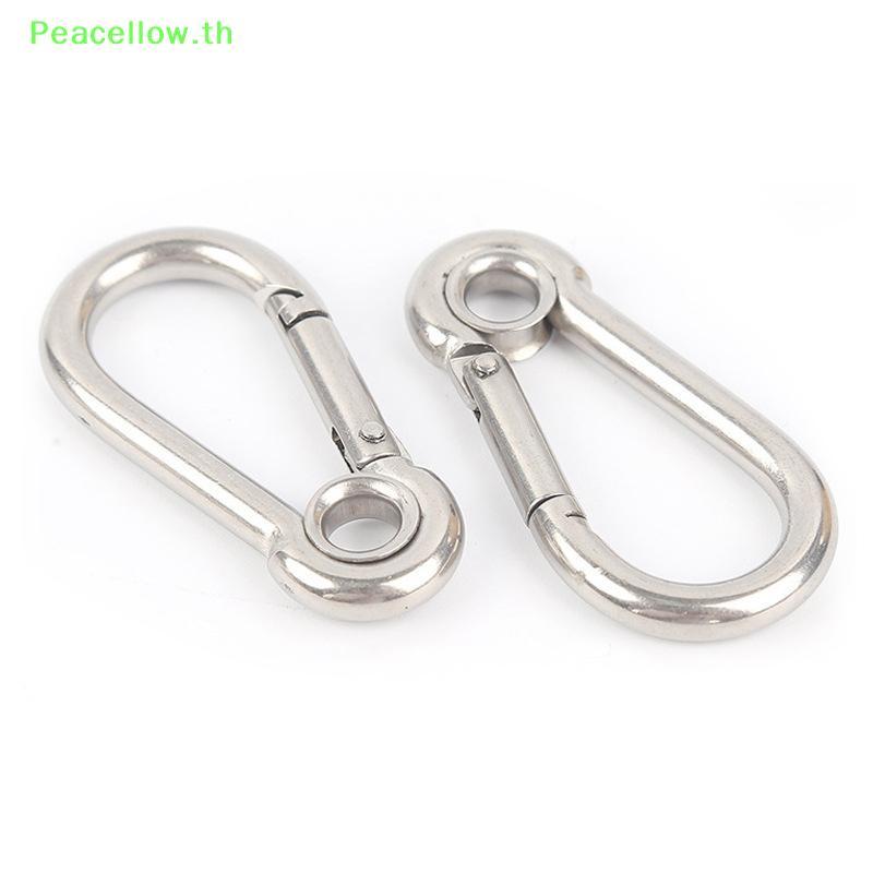 Peacellow M4 M5 M6 M7 M8 สแตนเลส Carabiner Carbine Snap Hook ตาไก่สปริงหัวเข็มขัดแหวน TH