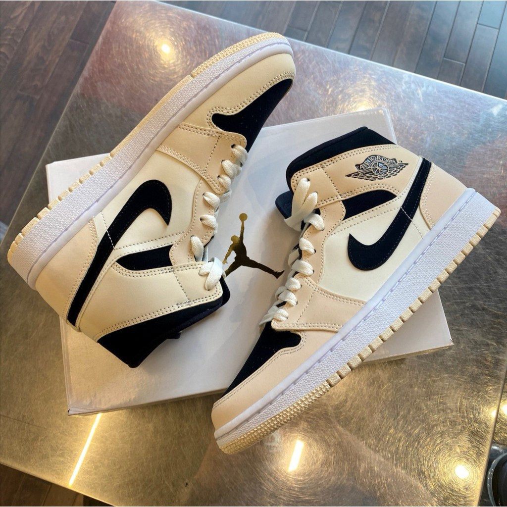 Air Jordan 1 Mid "Nude Orange" Milk Tea Womens BQ6472-800 Ready Stock