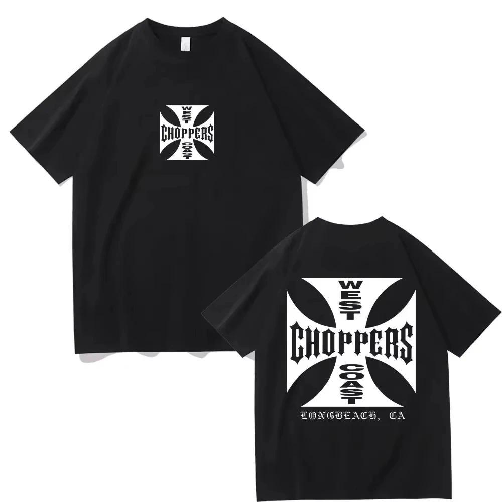 แฟชั่น T เสื้อผู้หญิงผู้ชาย West Coast Chopper พิมพ์เสื้อยืดลำลองแขนสั้น O-คอ Tshirt เสื้อผ้าวินเทจ 