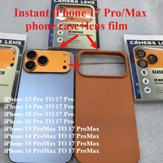 เปลี่ยน 17 Pro Max ในไม่กี่วินาทีสีทึบเคสโทรศัพท์สําหรับ IPhone 16 15 14 13 Pro Max ถึง 17 Pro MAX แปลงทันทีกรณีฝาครอบ
