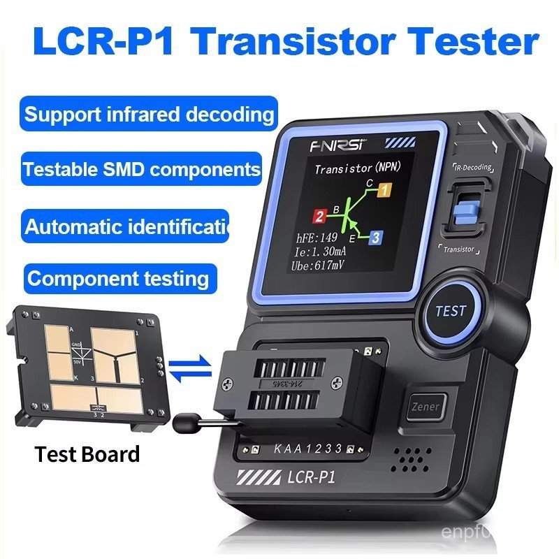FNIRSI LCR-P1 เครื่องทดสอบทรานซิสเตอร์มัลติมิเตอร์ไดโอด ESR Meter VXZR