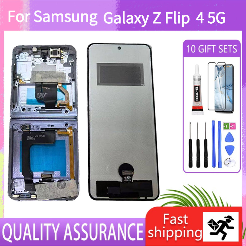 หน้าจอ TFT สําหรับ Samsung Galaxy Z Flip 4 5G F721 จอแสดงผล LCD หน้าจอสัมผัสพร้อมการเปลี่ยนกรอบ,Z Fl
