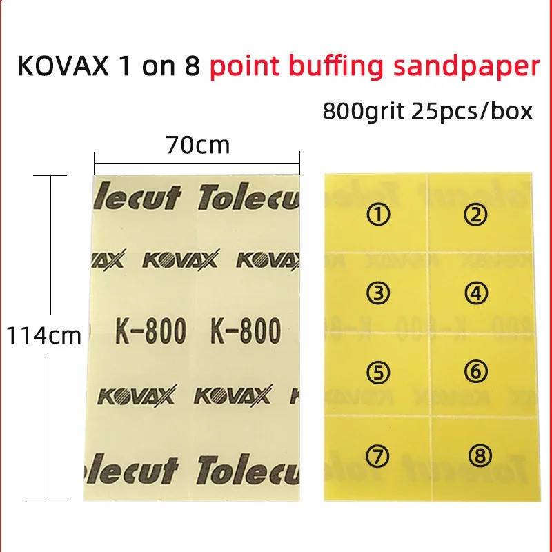 KOVAX Tolecut/กระดาษทรายญี่ปุ่น 1 ชิ้นใน 8 ชิ้นรถภาพวาดพื้นผิว Well Polishing Point บดบล็อกเพื่อขจัดจุดฝุ่น ราคา ถูกที่สุด ดีลบีเคเค แกลเลอรีภาพที่ 2