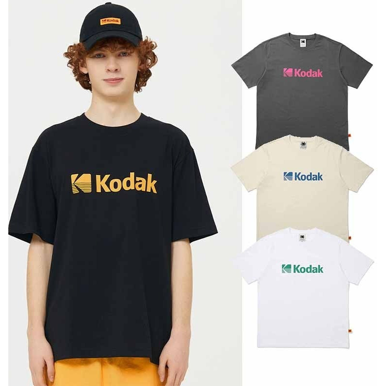 เสื้อยืดคอกลมแขนสั้น KODAK สำหรับทั้งผู้ชายและผู้หญิง