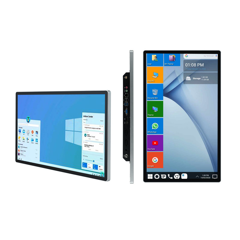 ยี่ห้อใหม่แคบ Bezel 21.5 27 32 43 นิ้ว Full hd ความละเอียด Capacitive หน้าจอสัมผัส Pc Interact All i