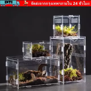 กล่องเพาะพันธุ์จิ้งจก ข้อมูล, อะคริลิคป้องกันการหลบหนีสัตว์เลื้อยคลานที่อยู่อาศัยหลายขนาดให้อาหารแมงมุมอาร์เบอร์รีสําหรับกิ้งก่า