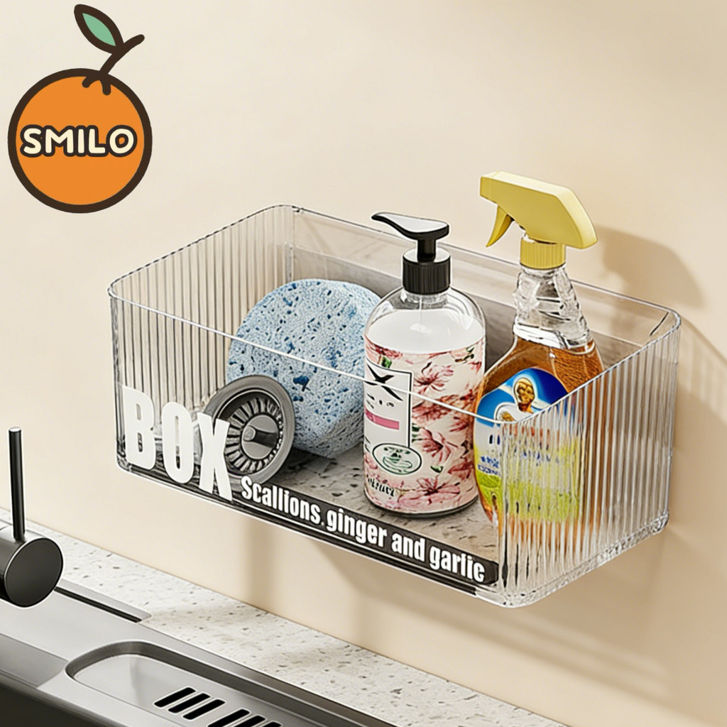 SMILO กล่องใส่ของ กล่องใส สไตล์มินิมอล วัสดุอะคริลิค ความจุขนาดใหญ่ ตกแต่งบ้าน เก็บของเบ็ดเตล็ด