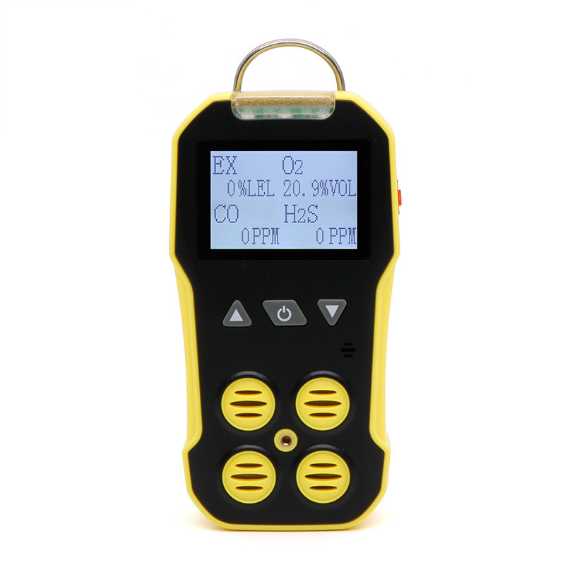 BH-4 ราคาถูก CO O2 LEL H2S C2H4 CH4 CO2 แบบพกพา 4 in 1 Gas Alert Detector สําหรับอุตสาหกรรมความปลอดภ