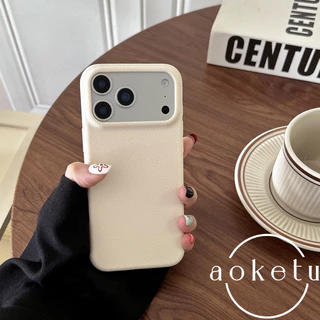 เหมาะสําหรับเคสโทรศัพท์ Apple 17 Promax iPhone 16 สีทึบเรียบง่าย 15 Pro ลายลิ้นจี่ 14 ความรู้สึกระดับพรีเมียม 13 รวมทุกอย่างป้องกันการตก pormax เคสนิ่ม TPU บางเฉียบ