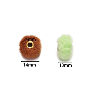 10ชิ้นใหม่เลียนแบบกระต่ายขนหลุมขนาดใหญ่ลูกปัด,ที่มีสีสันตรงหลุมตุ๊กตา ตัวเว้นวรรค ลูกปัด,ห่วงโซ่โทรศัพท์มือถือสร้อยคอลูกปัดหลวม,ทําเองเครื่องประดับเคร