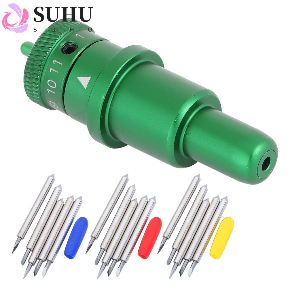 SUHU เครื่องตัดไวนิล, ใบมีดพล็อตเตอร์เปลี่ยนโลหะ, ที่วางใบมีดเรียบ 30 45 60 องศาสําหรับ Graphtec Silhouette Cameo 4 Plus Portrait 3