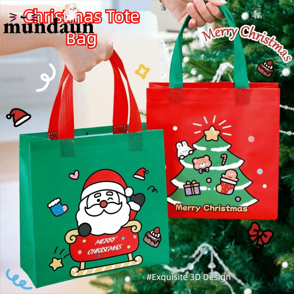 MUNDAUN Candy Bag กระเป๋าลายการ์ตูนน่ารัก เหมาะสำหรับใช้งานทั้งวันหยุดคริสต์มาสหรือสวมใส่ในวันธรรมดากับความจุขนาดใหญ่