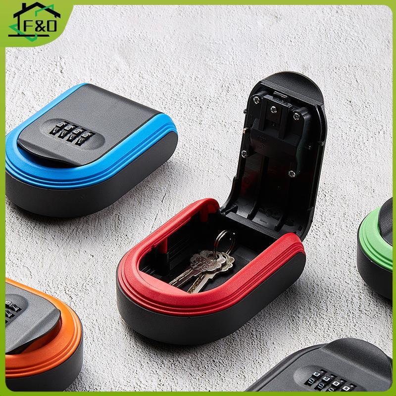 F&O Wall Mount Key Storage Secret Box Organizer 4 หลักรหัสผ่านความปลอดภัยรหัสล็อค Key Home Key ปลอดภ