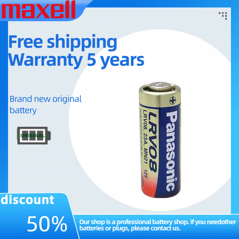 Panasonic 12V23A LRV08L L1028แบตเตอรี่อัลคาไลน์สําหรับลูกกลิ้งชัตเตอร์รีโมทคอนโทรลอุปกรณ์ป้องกันการโ