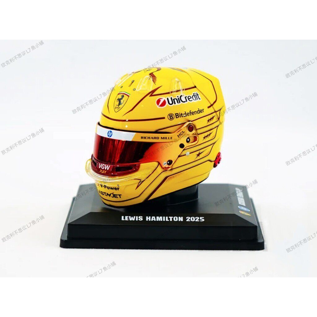 หมวกกันน็อค F1 รุ่น 1: 5 LookSmart LookSmart LookSmart 2025 หมวกกันน็อค Ferrari รุ่น Ferrari SF25 Ha