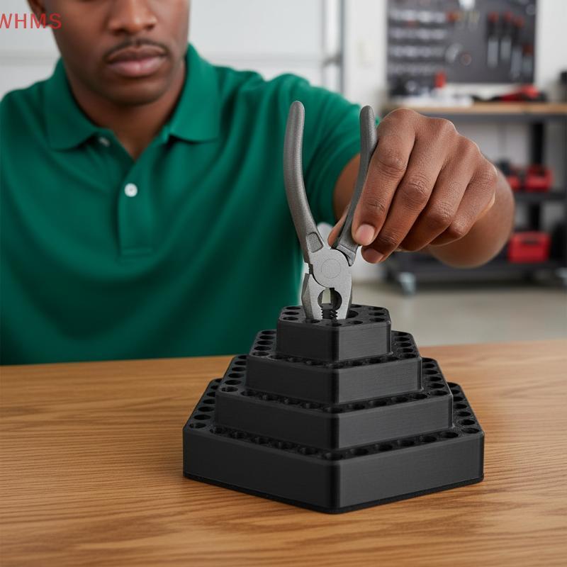 (WHMS) 1 ชิ้น Bit Hex Shank Organiser Bit Holder กล่องสําหรับเจาะ 4.8 มิลลิเมตร/หกเหลี่ยมเคล็ดลับกล่