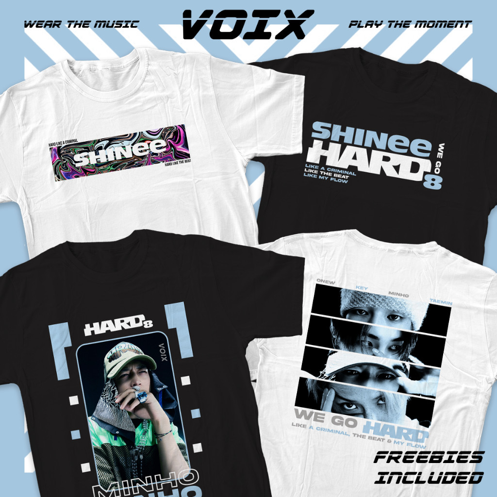 Kaos Kpop SHINEE "Hard" Tee - Onew, Key, Minho, Taemin