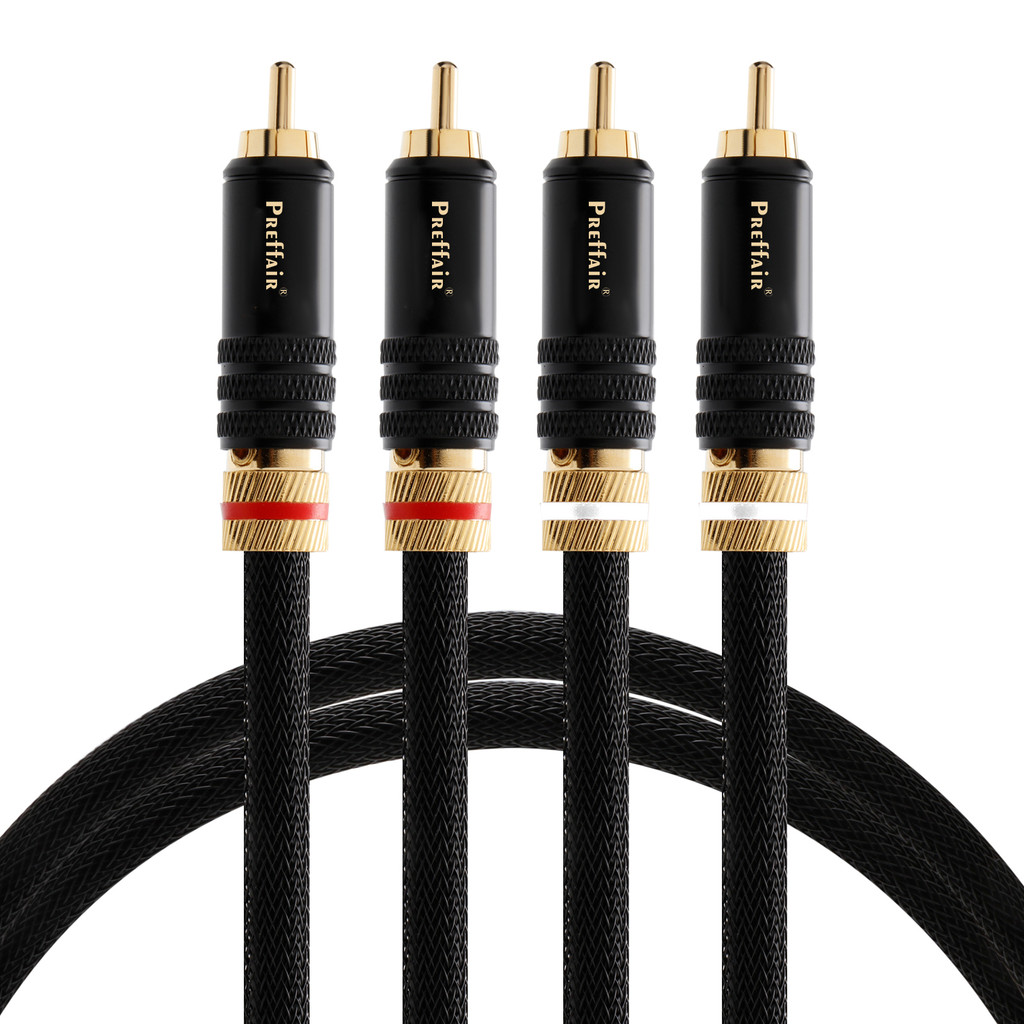 สาย RCA คู่ สายเสียงไฮไฟ สายเชื่อมต่อ RCA Audiophile RCA ชุบเงิน