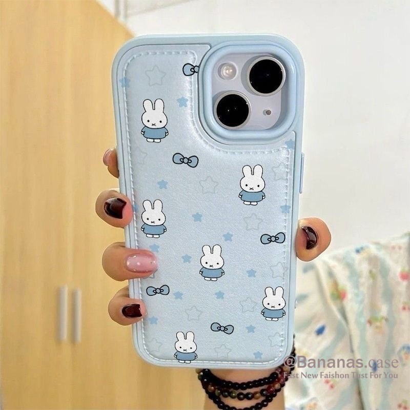 น่ารัก Blue Star Miffy เคสโทรศัพท์สําหรับ iPhone 17 16 15 14 13 12 11 Pro Max X XR XS Max 8 Plus SE2020