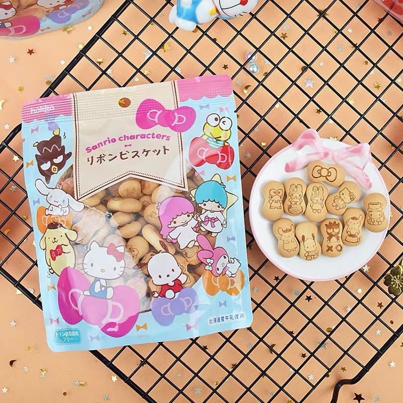 นําเข้า Hokuriku Seika Hokka Biscuits Original Sanrio Pastry Biscuits Bow Shape Bag/นําเข้า Hokka Se
