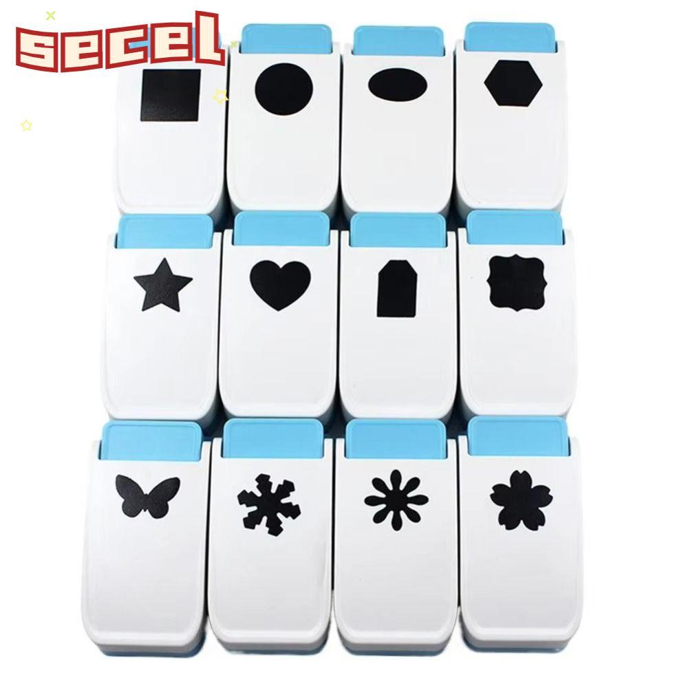 SECEL Paper Punch, ขนาดใหญ่ DIY Scrapbooking เครื่องมือลายนูน|Multi-Pattern Handmade Crafts Card Hole Puncher งานฝีมือเด็ก