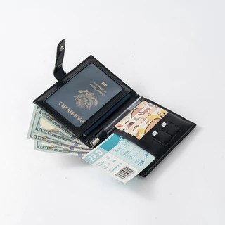คุณภาพสูง กระเป๋าสตางค์เดินทาง【ป้องกันโจรกรรม/กันน้ำ/หลายช่อง】ป้องกัน RFID สะดวก ทนทาน ไม่รั่วน้ำ กันรอยขีดข่วน