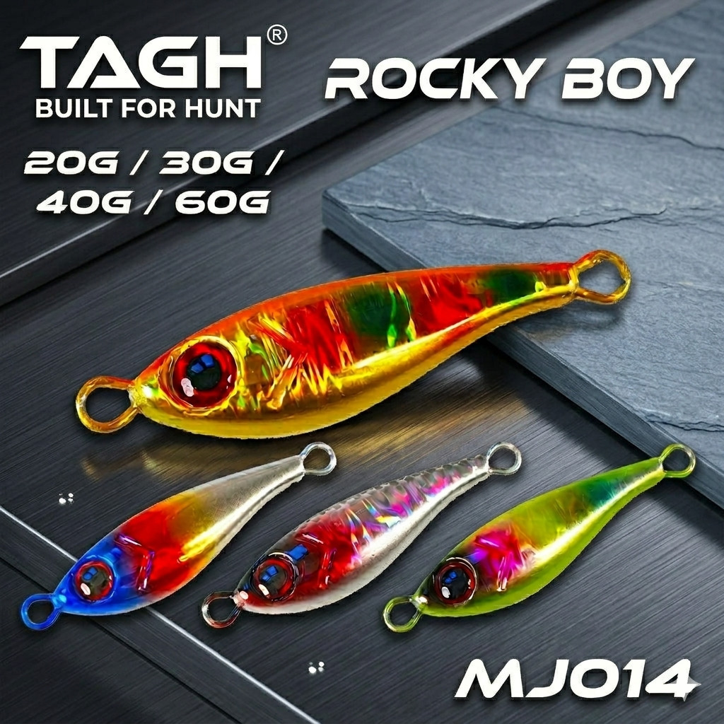 KAPTENTACHI ROCKY BOY 21g 30g 40g 60g Micro Jig MJ014 Jig Lure Metal Jig Light Jig Fatty Jig Fishing