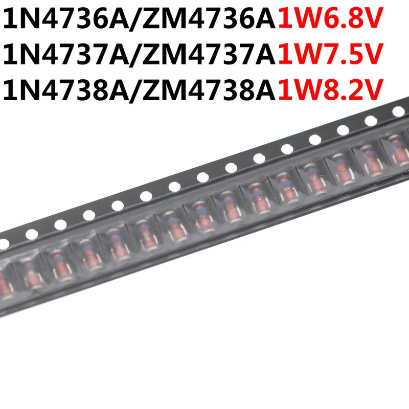 100PCS 1W ทั้งหมด series ZM4736A 1N4736 6.8V ZM4737A 1N4737 7.5V 1N4738 zenner 8.2V 4.7V 12V 16V 20V