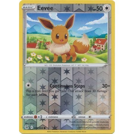 PTCG Eevee [Reverse Holo] 205/264 Pokemon Fusion Strike