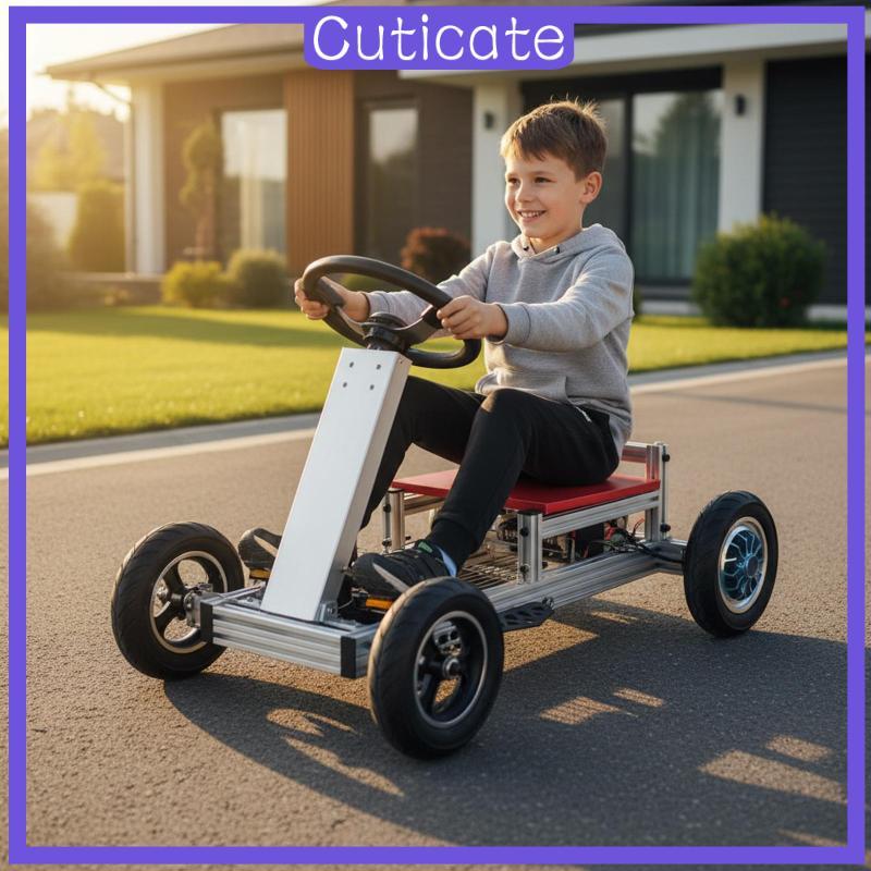 [CUTICATE] ชุดพวงมาลัยและล้อยางสำหรับ Go Kart DIY ทดแทนชิ้นส่วนด้วยตนเอง