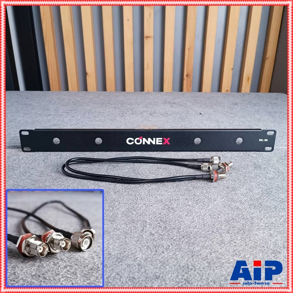 แบบเกลียว TNC CONNEX WL-99 PANEL 1U พร้อมสายย้ายเสา ชุดเพลทยึดเสาอากาศ 4 ต้น ขนาด 1U (19 นิ้ว) อุปกรณ์เสริมสำหรับชุดไ...