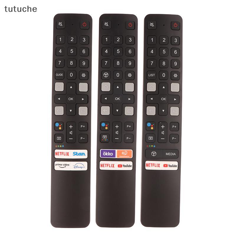 Tutu 1 ชิ้น DIY อุปกรณ์เสริมสําหรับ TCL Android 4K LED สมาร์ททีวีเสียงรีโมทคอนโทรล RC901V FAR1 FMR1 