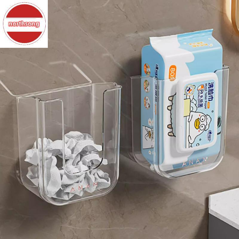NOR เช็ดเปียกกล่องติดผนังเช็ดเนื้อเยื่อ Organiser กล่อง Self-Adhesive กระดาษผ้าเช็ดตัวสําหรับห้องครัวห้องน้ํา TH