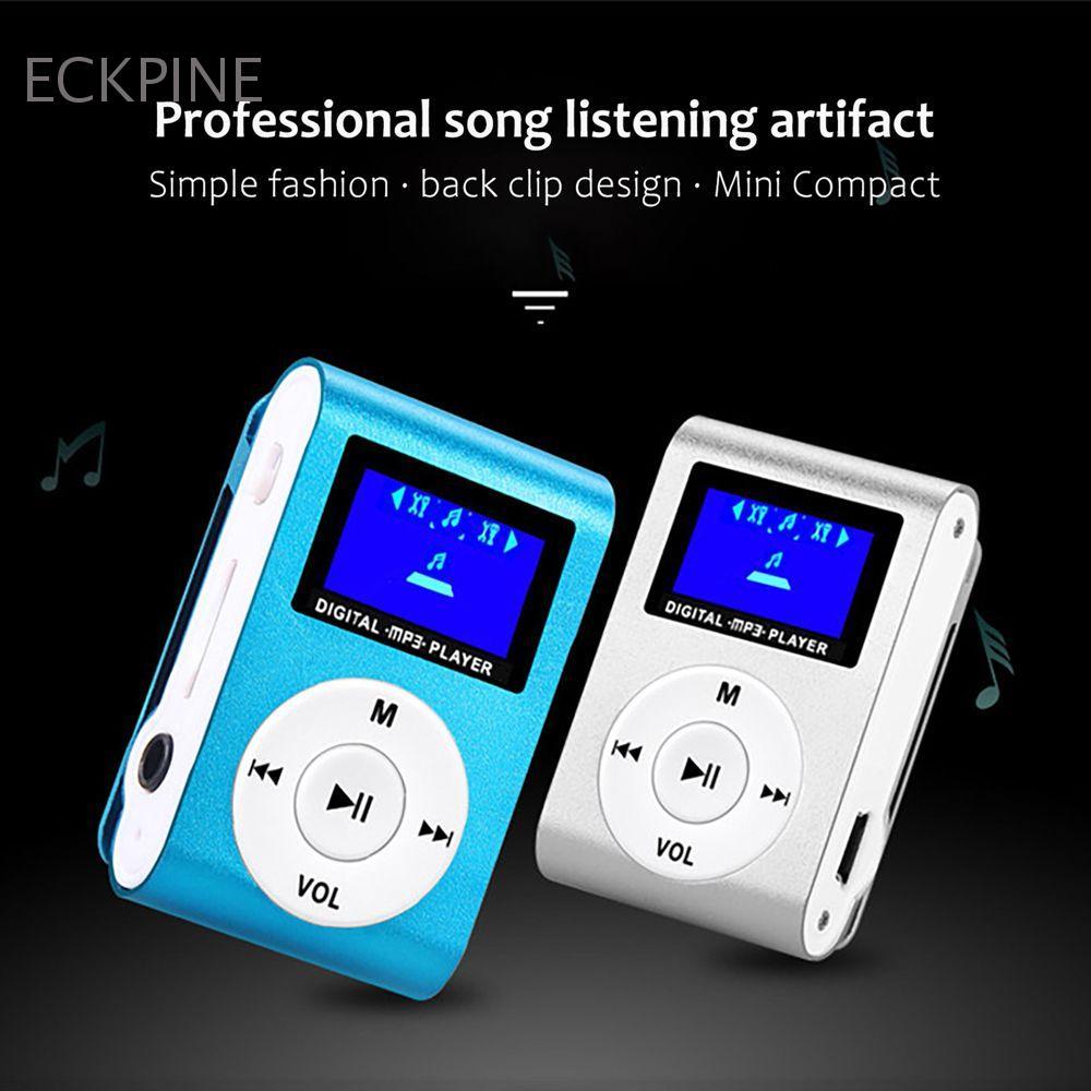 EKKPINE เครื่องเล่นเพลง MP3 รองรับ 32GB TF Card แบตเตอรี่ลิเธียมหน้าจอ LCD เครื่องเล่นเพลงกีฬาที่ดีท