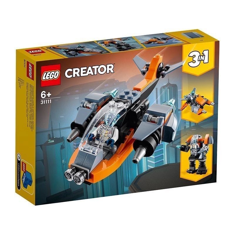 LEGO LEGO Adventure Series 31111 ประกอบของเล่นเพื่อการศึกษาบล็อกตัวต่อเครื่องบินกล่องเน่า 010001