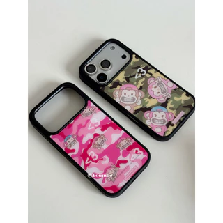สาวเกาหลีหัวใจการ์ตูนน่ารักลิงน้อยเหมาะสําหรับ iphone17pro/17promax เคสป้องกัน Apple 16 เคสโทรศัพท์ 16promax เคสป้องกัน 15/13/14 เคสกันกระแทก 11/12/12promax/15plus/17air