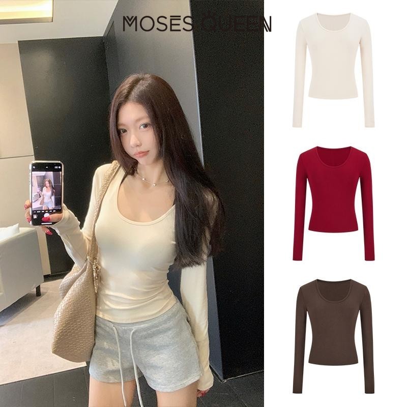 MOESSQUEEN  of Mercy เสื้อเซ็กซี่สำหรับหญิง ไซส์ใหญ่ สไตล์แฟชั่นและสวมใส่ง่าย ใหม่สำหรับฤดูใบไม้ร่วงและฤดูหนาว #63162