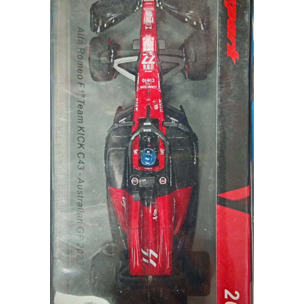 SPARK 1: 43 F1 Alpha Romeo Sober C43 2023 สถานีออสเตรเลียเบอร์ 77 รองเท้าบูท
