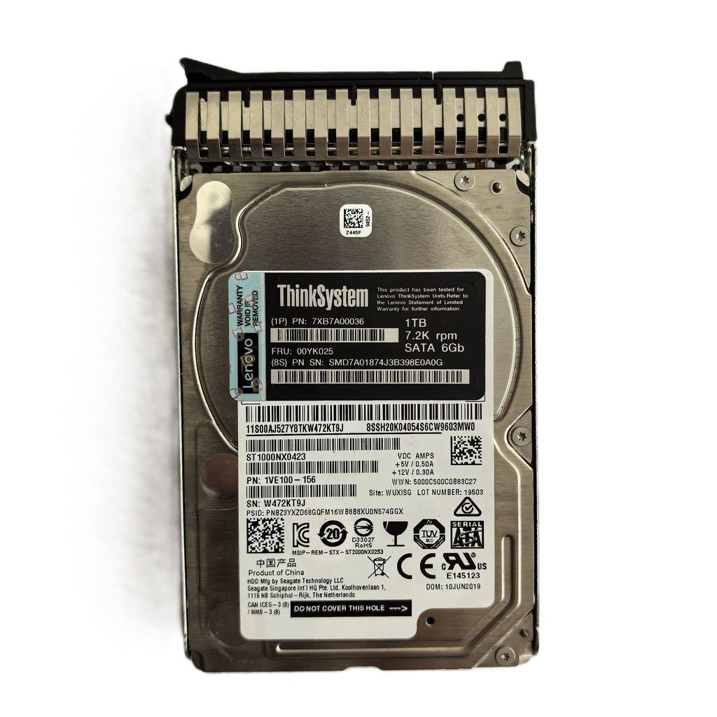 เลโนโว 00YK025 1T SATA 6G 2.5 7XB7A00036 SR ฮาร์ดไดรฟ์เซิร์ฟเวอร์แบบซีรีส์