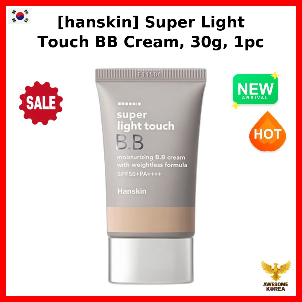 [hanskin] Super Light Touch BB Cream, 30g, 1 ชิ้น / BB Cream / Buildable Coverage / ของแท้ 100% โดย 