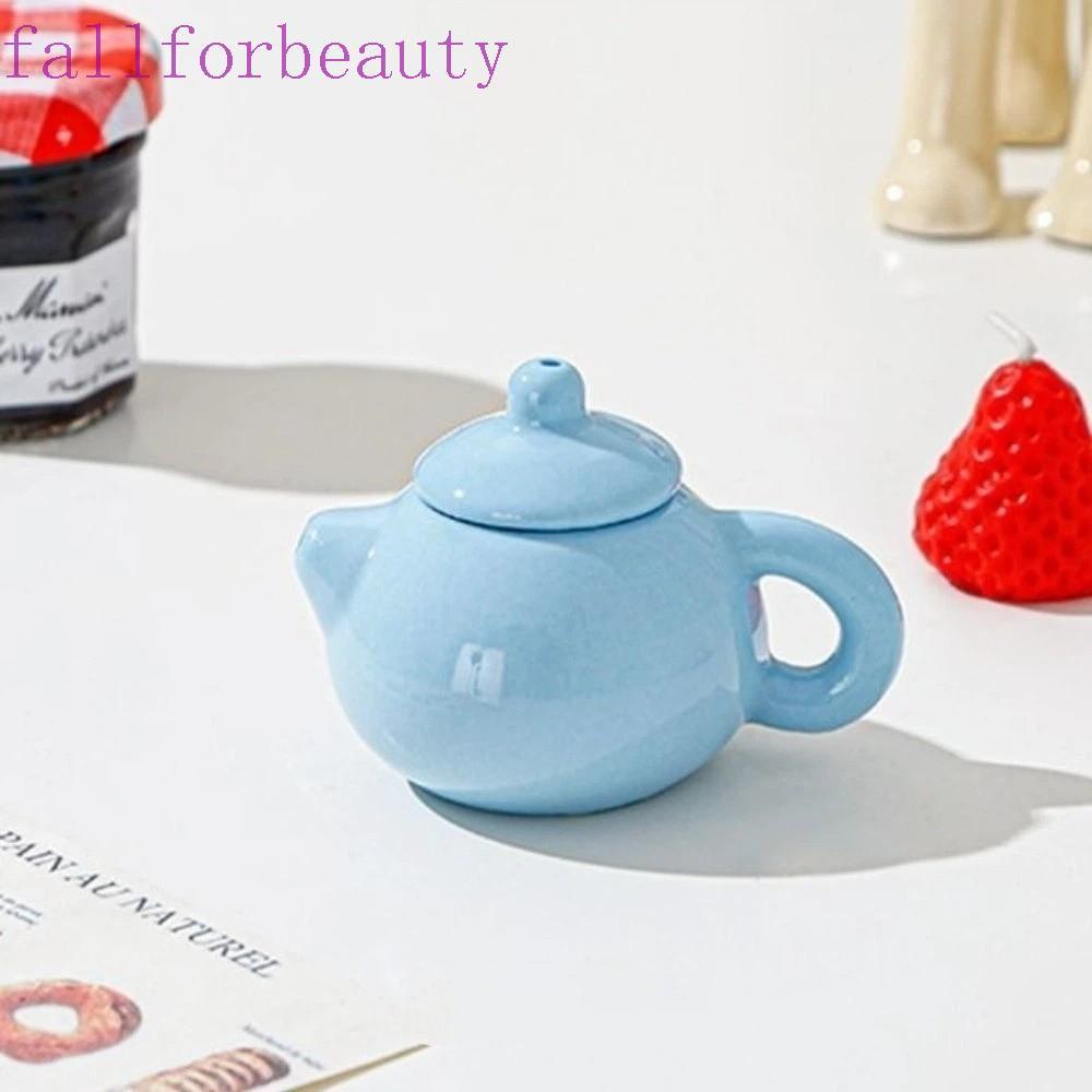 FALLFORBEAUTY กาน้ําชาพอร์ซเลนดอกไม้ประณีต 40ml มินิกาน้ําชาเซรามิกเครื่องประดับ,สร้างสรรค์สไตล์จีนโบราณตกแต่งบ้านนมชาฝาปิดอุปกรณ์เสริมพิธีชงชา
