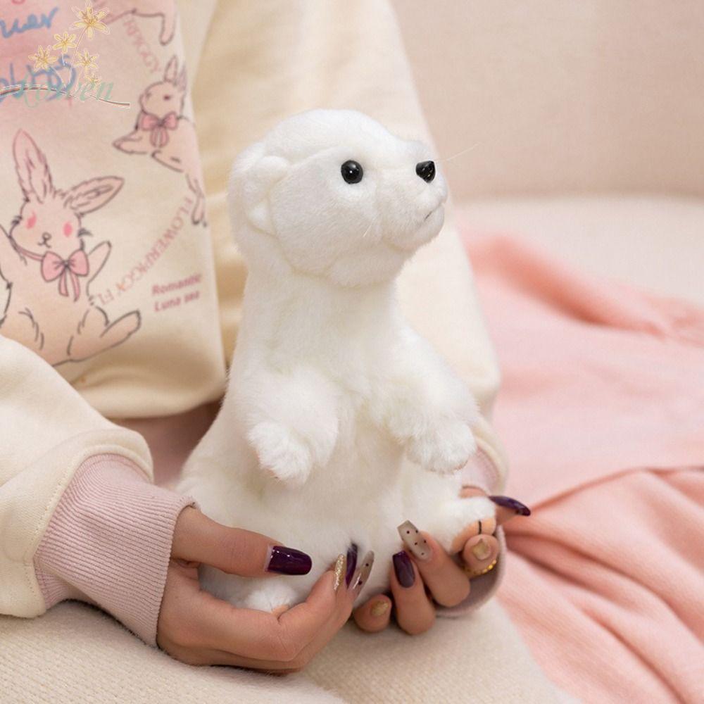 KOWEN Weasel หนูของเล่นตุ๊กตา,น่ารักการ์ตูนRealistice Weaselของเล่นตุ๊กตา,สร้างสรรค์ 20 ซม.จําลองการ