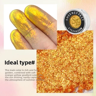 Sheen effect Optical Chameleon Series Highlight Eye Shadow Monochrome Exploding Glitter Piece Pearlescent Gradient Color Reendering Easy To Color Eye Shadow