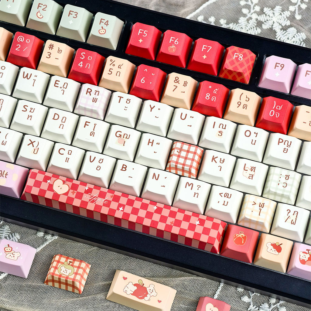 MAIMOOO น่ารัก Apple Bear Keycap 120 คีย์ Cherry/MOA รูปที่ 6